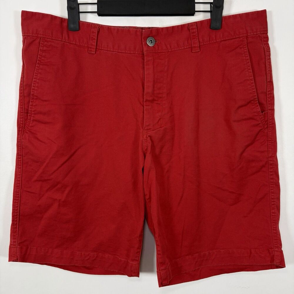 The North Face Chino Shorts Mens Size 36 Red 10” Inseam Logo Tag Outdoor Cotton